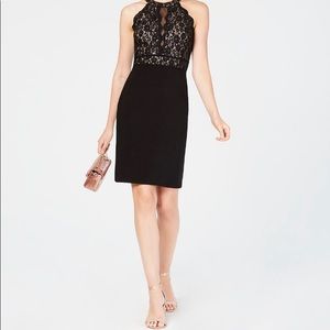 LITTLE BLACK HALTER DRESS BY MORGAN &CO SIZE 1